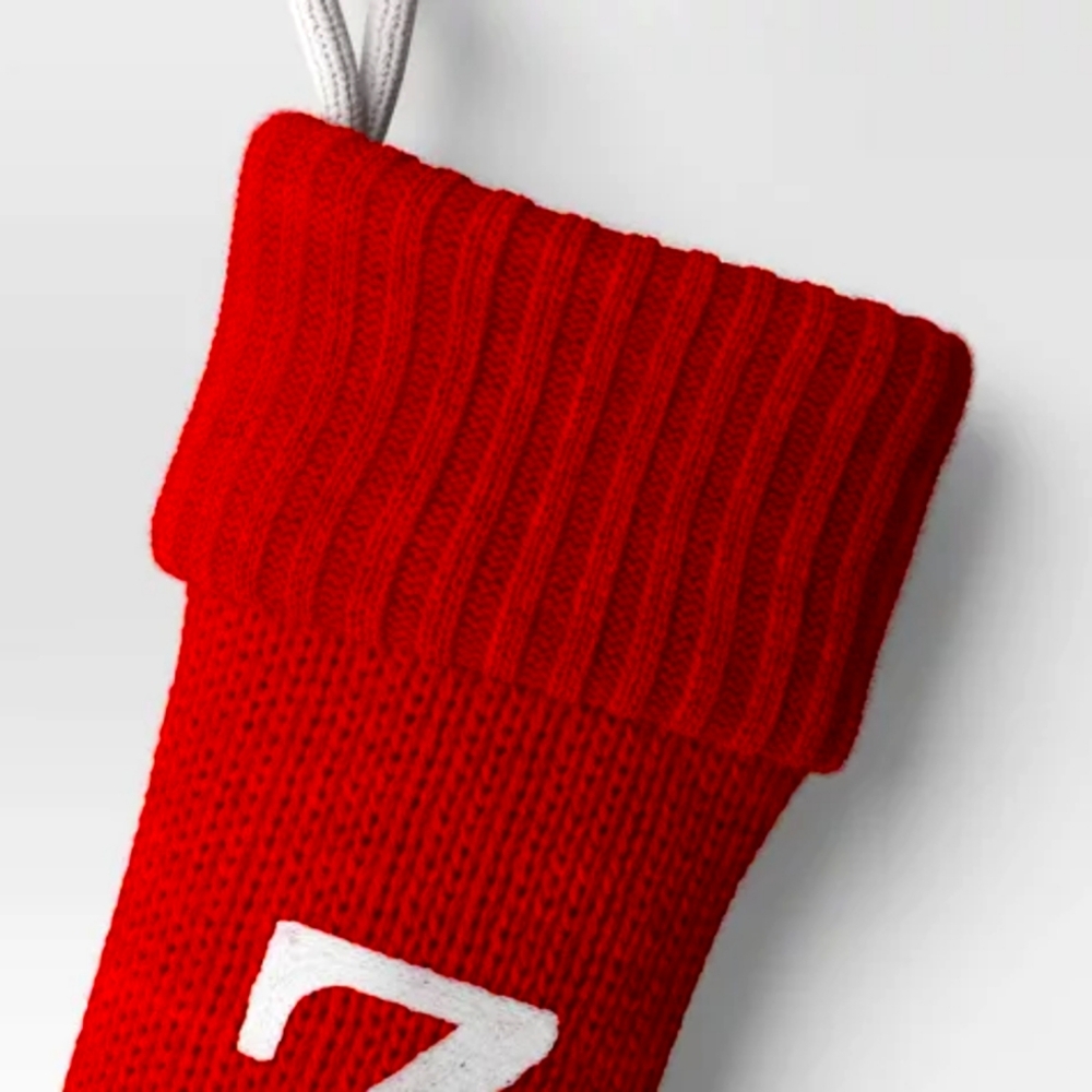 NWT Z KNIT MONOGRAM CHRISTMAS STOCKING